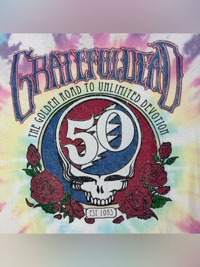 Grateful Dead T-Shirt XL 50th Anniversary Soldier Field Chicago Rock Tour Tee